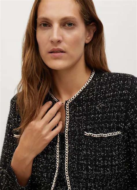 mango chanel style cardigan|chanel cropped jackets.